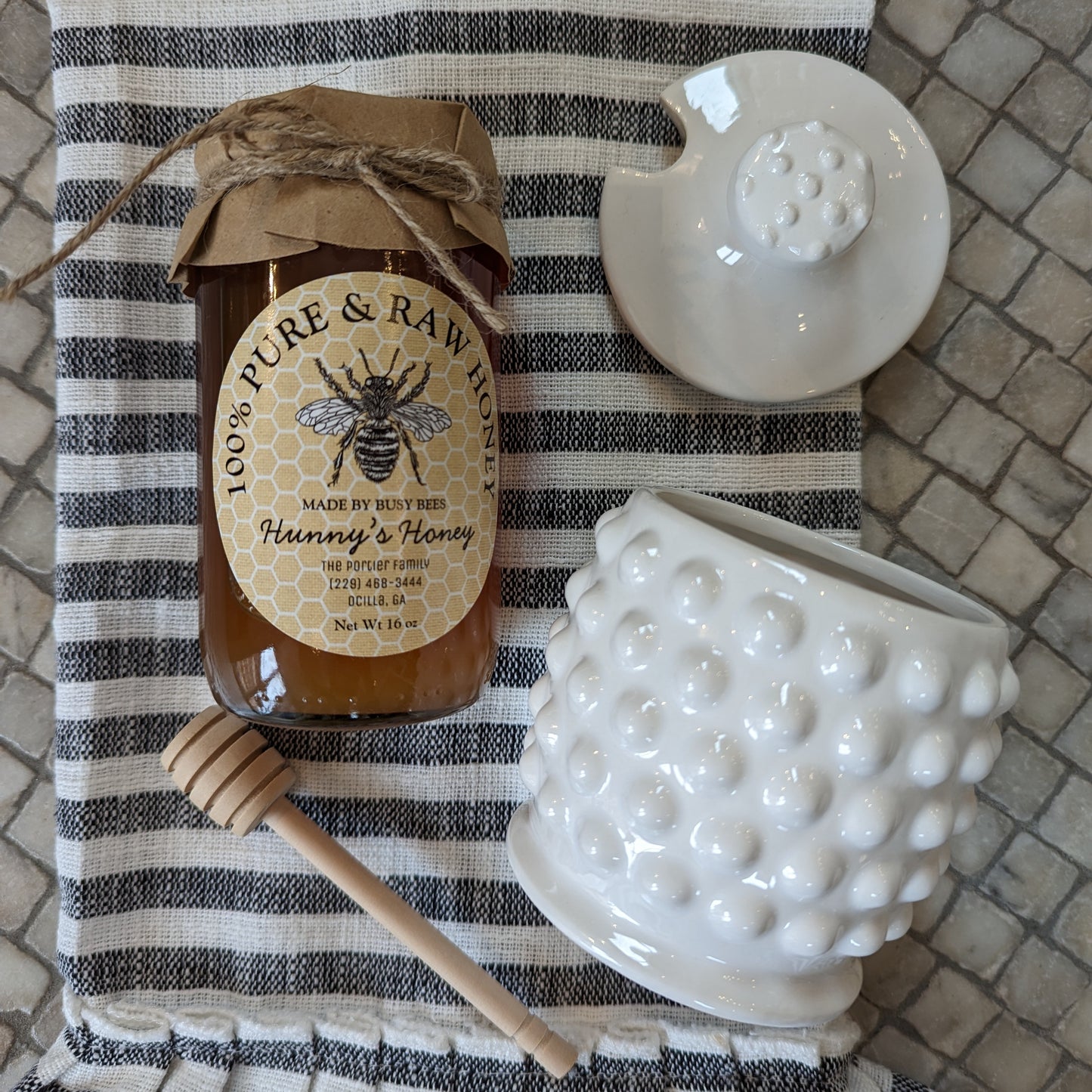 Vintage Inspired Honey Pot